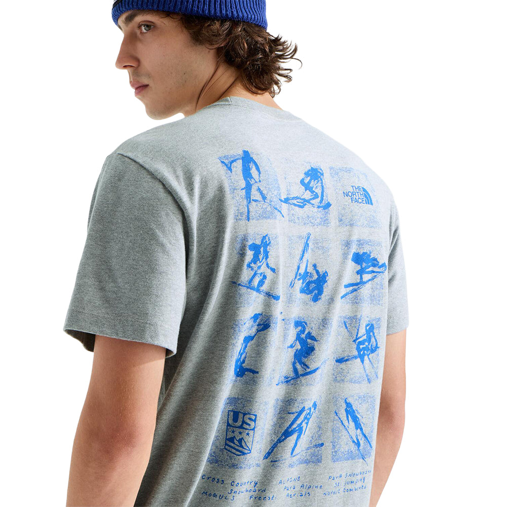 The North Face M Tnf Essential S/S Tee Tops in Grey Color