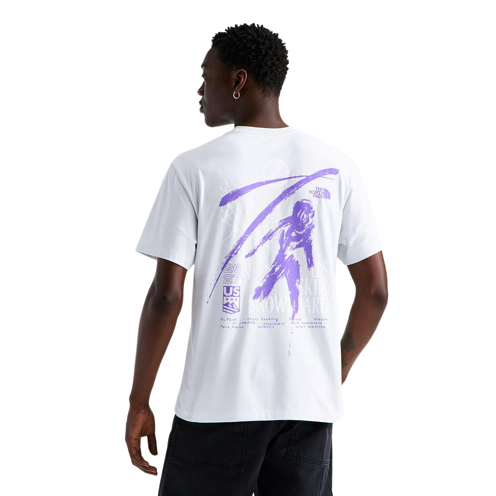 The North Face M Tnf Essential S/S Tee Tops in Grey Color