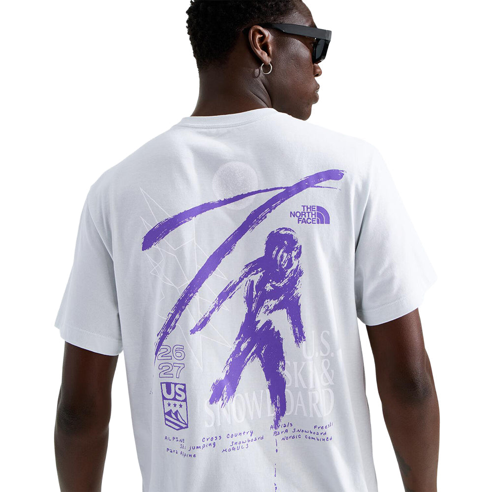 The North Face M Tnf Essential S/S Tee Tops in Grey Color