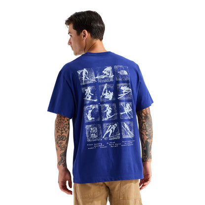 The North Face M Tnf Essential S/S Tee Tops in Blue Color