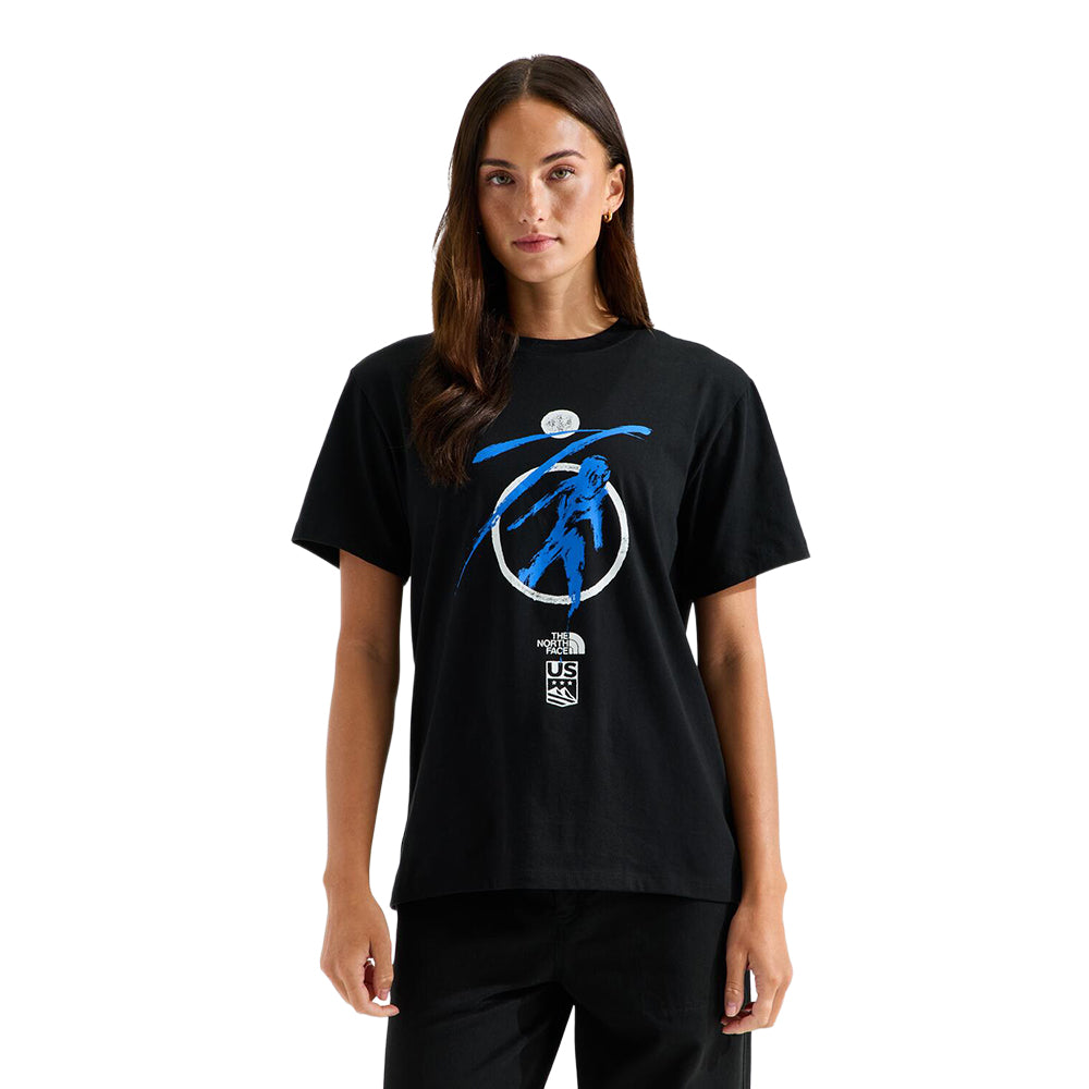 The North Face W Tnf Essential S/S Tee Tops in Black Color