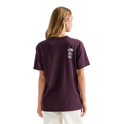 The North Face W Tnf Essential S/S Tee Tops in Red Color