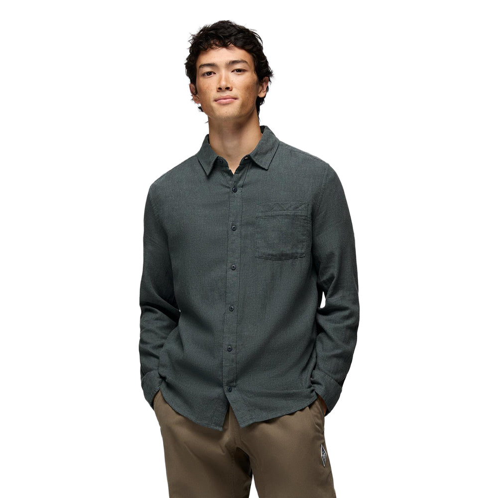 Prana Mendocino L/S Shirt Tops in Blue Color