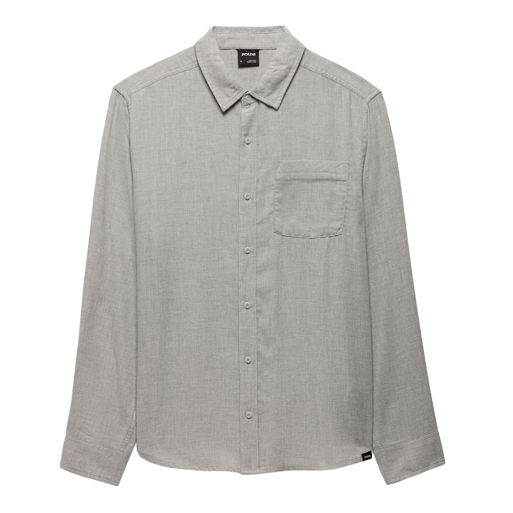 Prana Mendocino L/S Shirt Tops in Grey Color