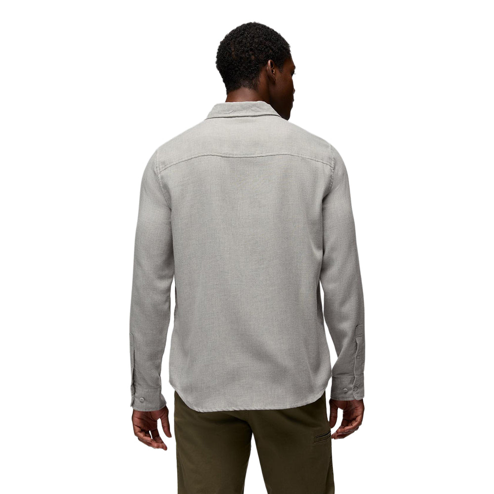 Prana Mendocino L/S Shirt Tops in Grey Color
