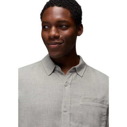 Prana Mendocino L/S Shirt Tops in Grey Color