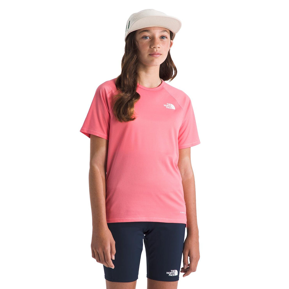 The North Face Teen Sunriser S/S Tee Tops in Pink Color