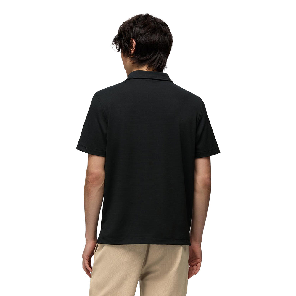 Prana Rotator short sleeve Polo Tops in Black Color