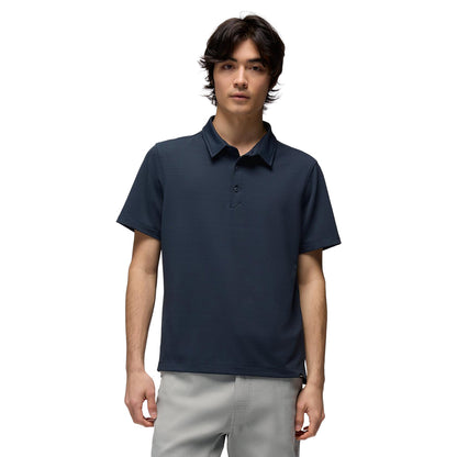 Prana Rotator short sleeve Polo Tops in Blue Color