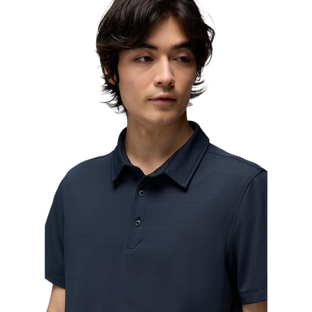 Prana Rotator short sleeve Polo Tops in Blue Color