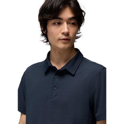 Prana Rotator short sleeve Polo Tops in Blue Color
