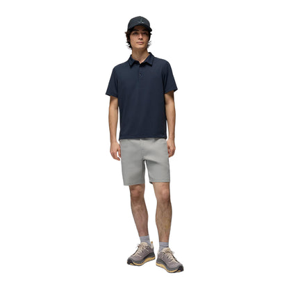 Prana Rotator short sleeve Polo Tops in Blue Color