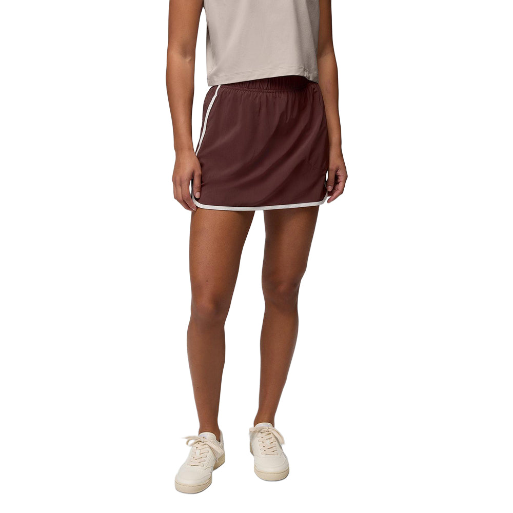Prana Railay Scallop Skort Skirts in Red Color