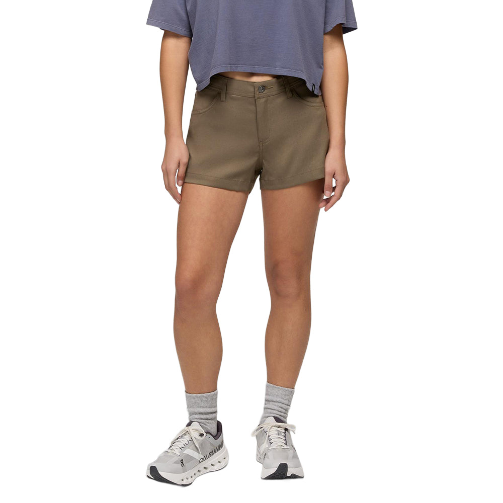Prana Stretch Zion Halle Short in Brown Color