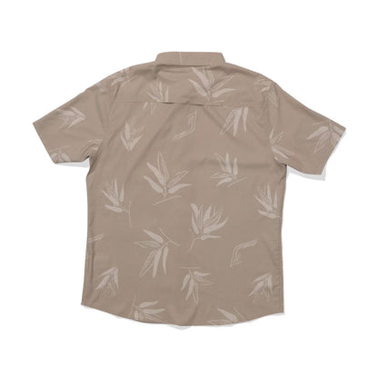 Salty Crew Flagship UV Button Up Tops in Khaki Color