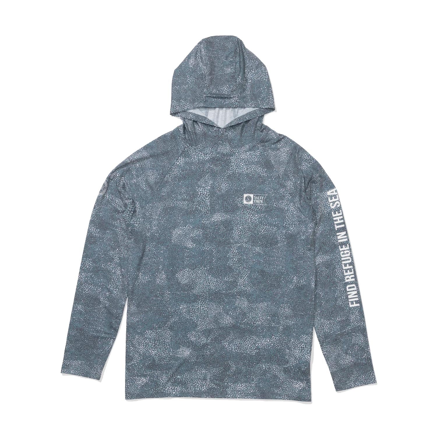 Salty Crew Mariner Lite UV Hoodie Swimsuits in Blue Color