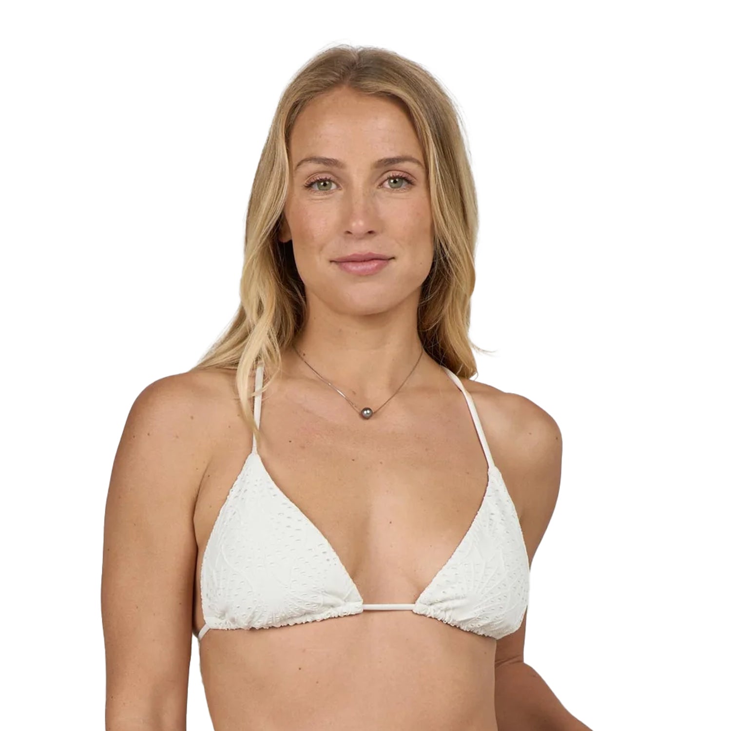 Salty Crew Shell Ya Tri Top Swimsuits in White Color