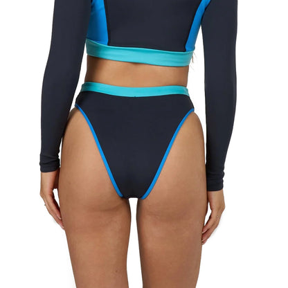 Salty Crew Surf Break Cheeky Pant Swimsuits in Blue Color