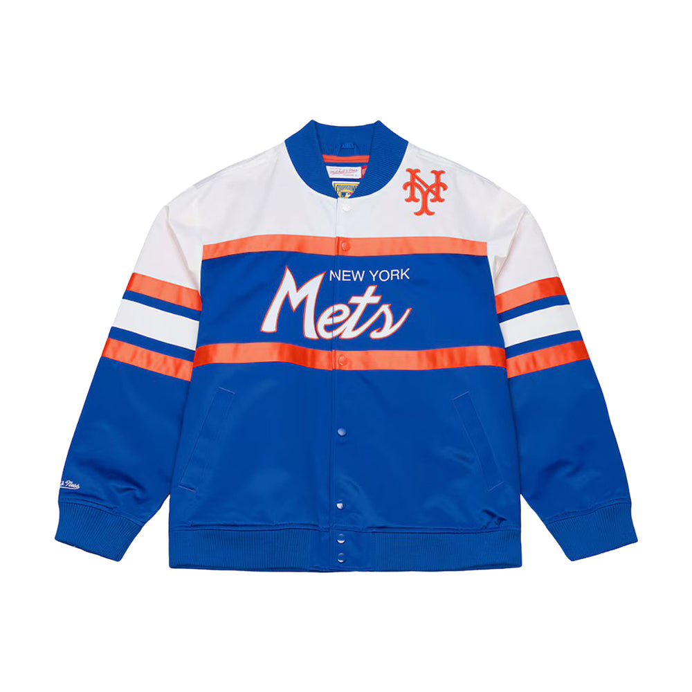 Mitchell And Ness new york mets Ltwt Satin Jacket Fan Apparel in Blue Color