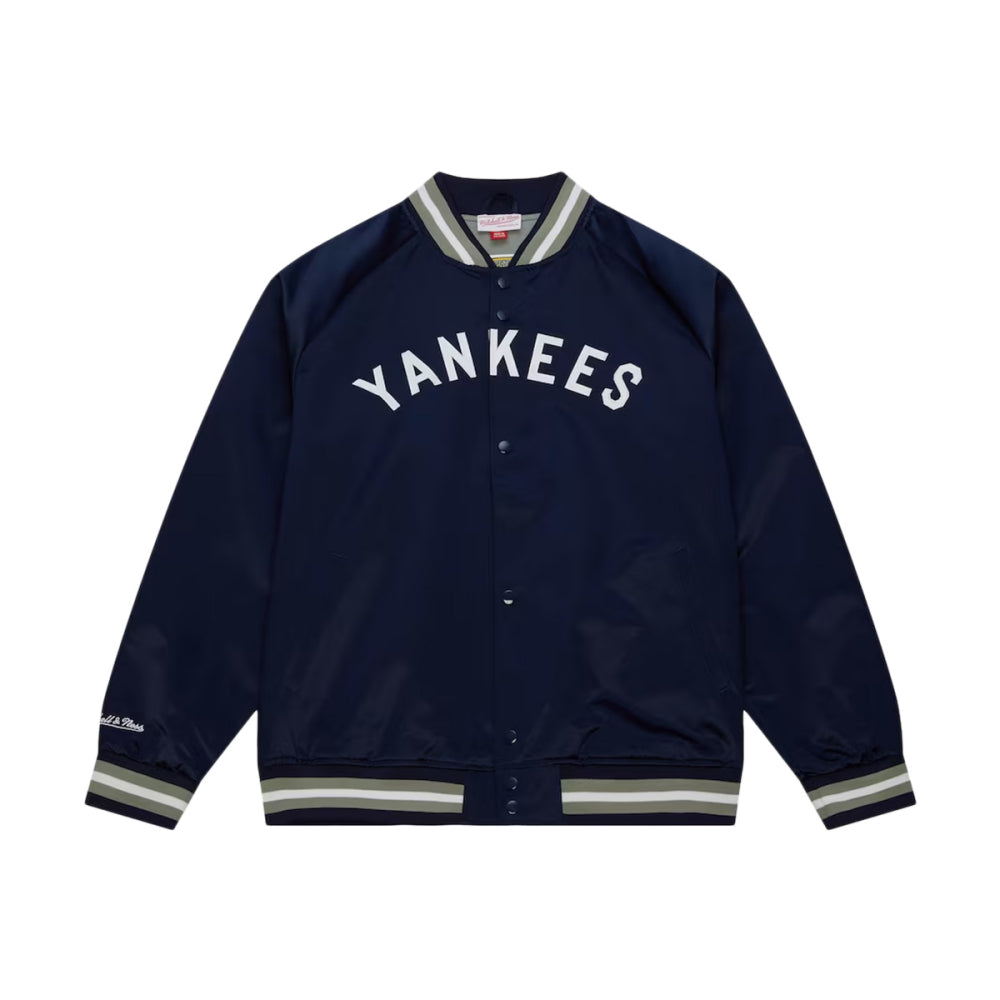 Mitchell And Ness new york yankees Ltwt Satin Jacket Fan Apparel in Blue Color