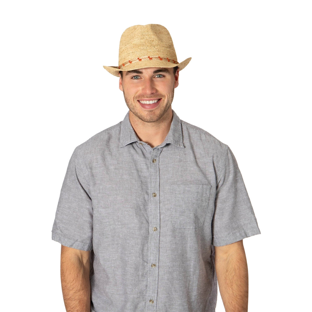 San Diego Hat Co. M Fedora Twisted Rope Tr Hats in White Color