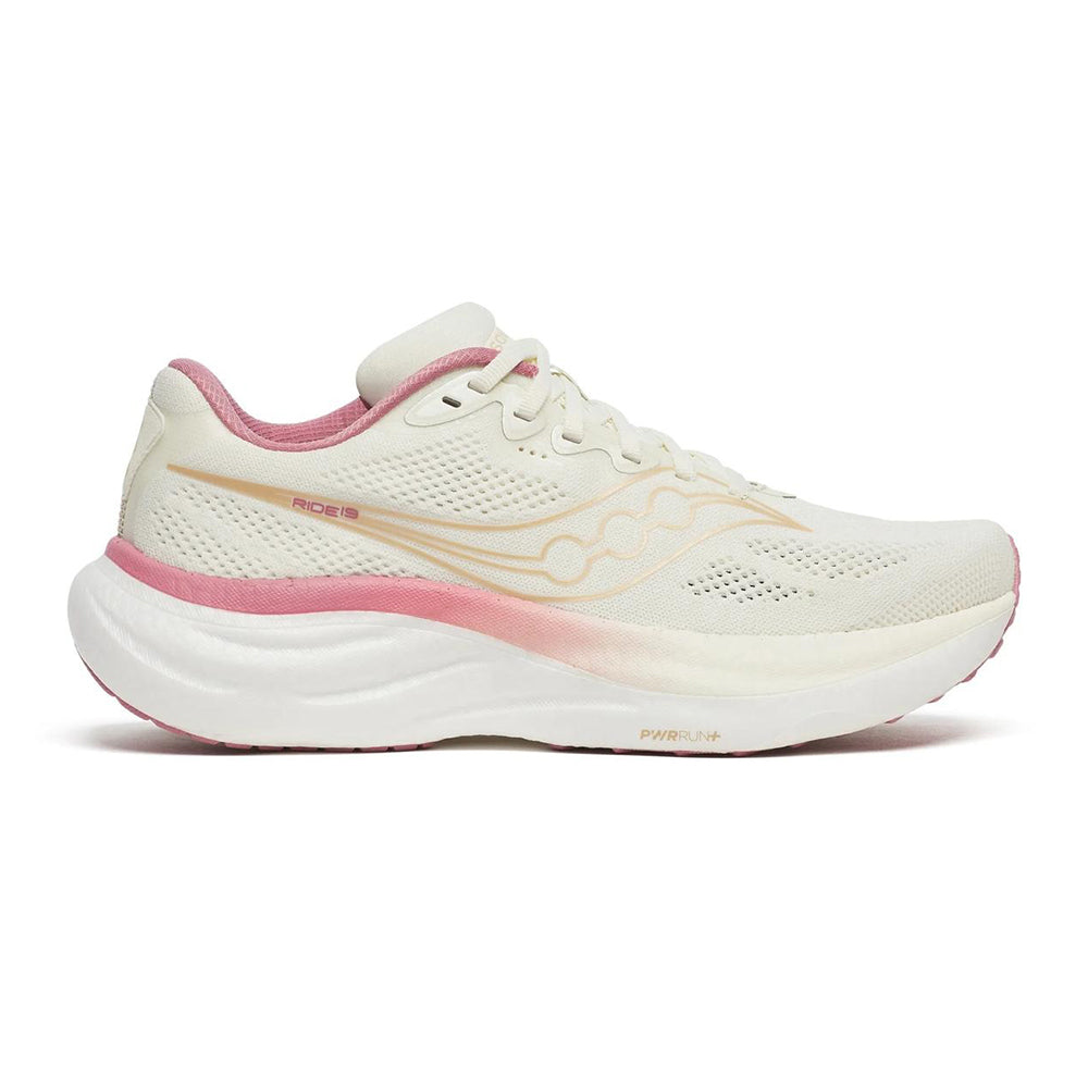 Saucony Ride 19 Running Shoes in White Color