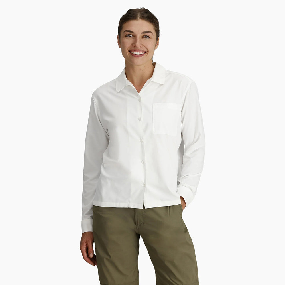 Royal Robbins Expedition 111 L/S Tops in White Color