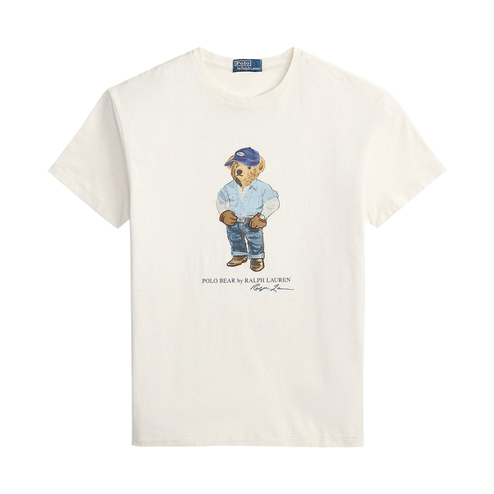 NEVIS DEMIM BEAR TEE | WHITE