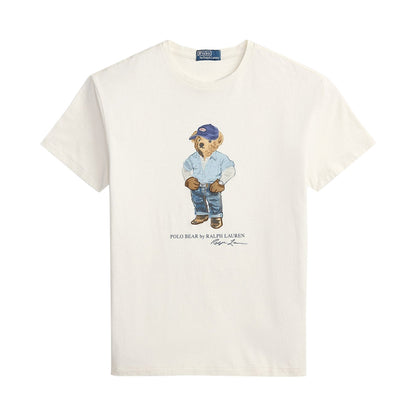 NEVIS DEMIM BEAR TEE | WHITE
