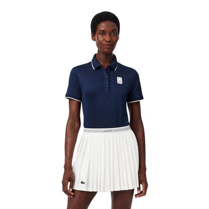 Lacoste Heritage Tech Polo Tops in Blue Color