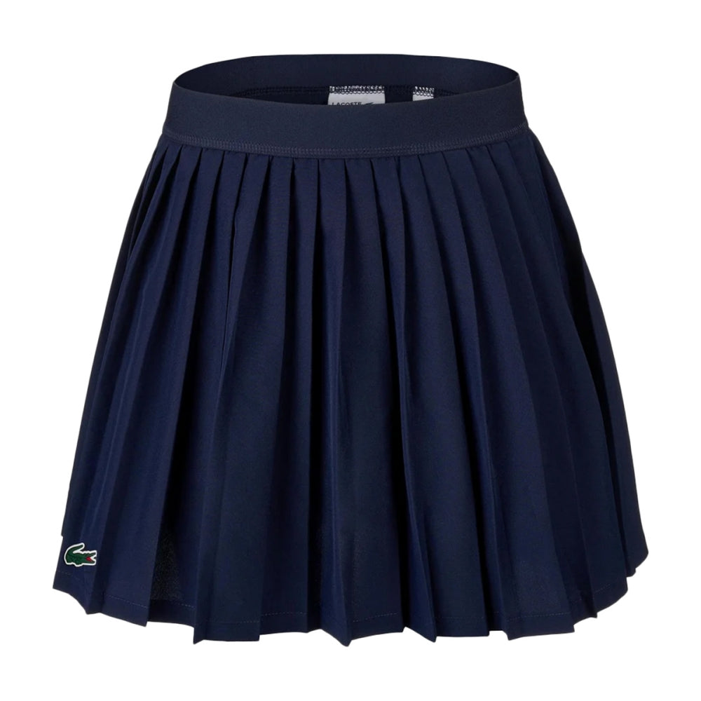 Lacoste Logo Sport Pleated Skirt in Blue Color
