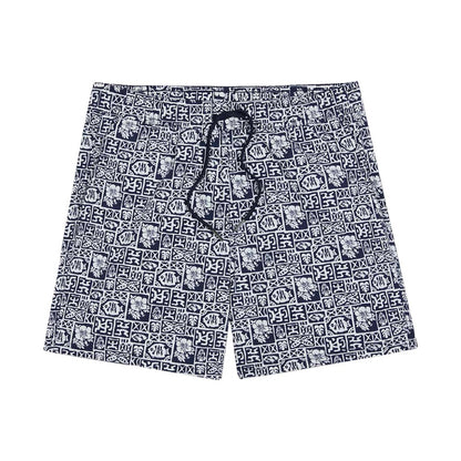 Fair Harbor Bungalow Trunk 5 In Print Swimsuits in Blue Color