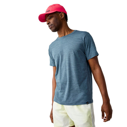 Brooks Luxe Short Sleeve Tops in Grey Color