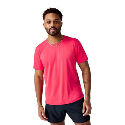 Brooks Dash Short Sleeve Tops in Red Color