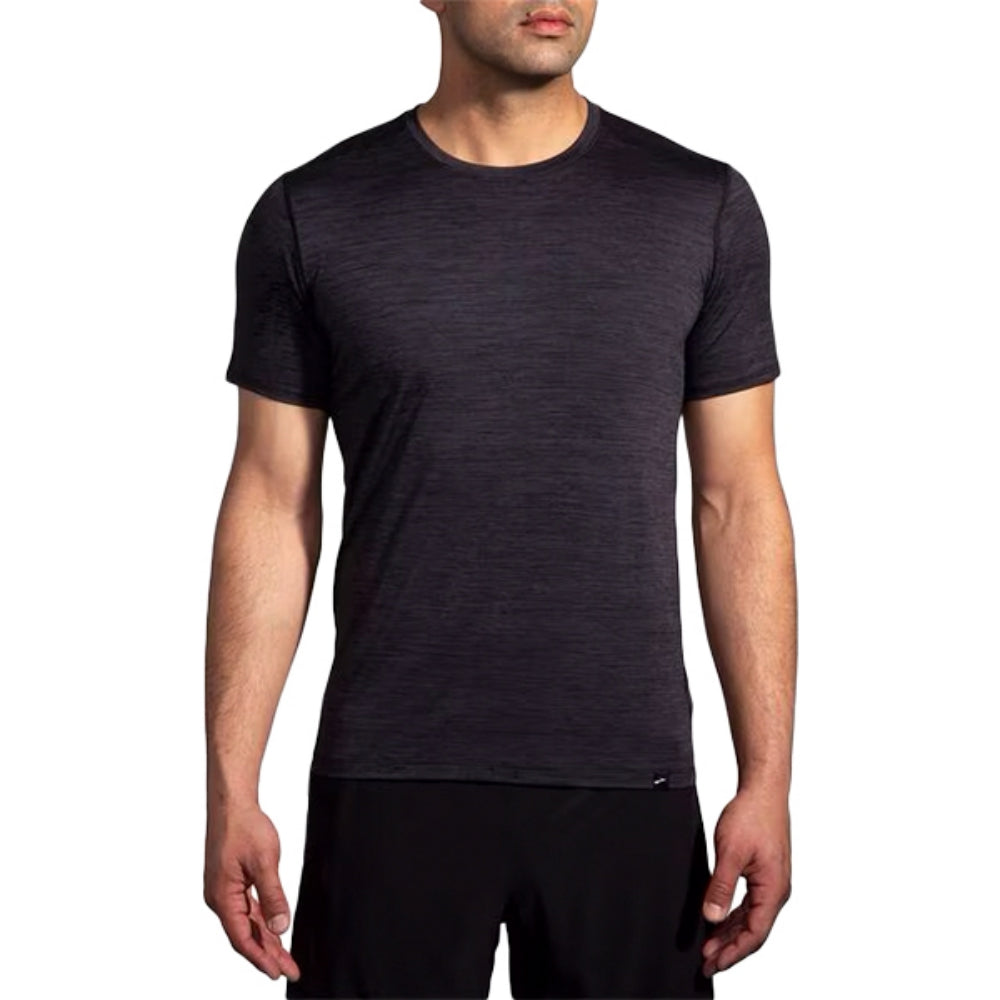 Brooks Luxe Short Sleeve Tops in Black Color