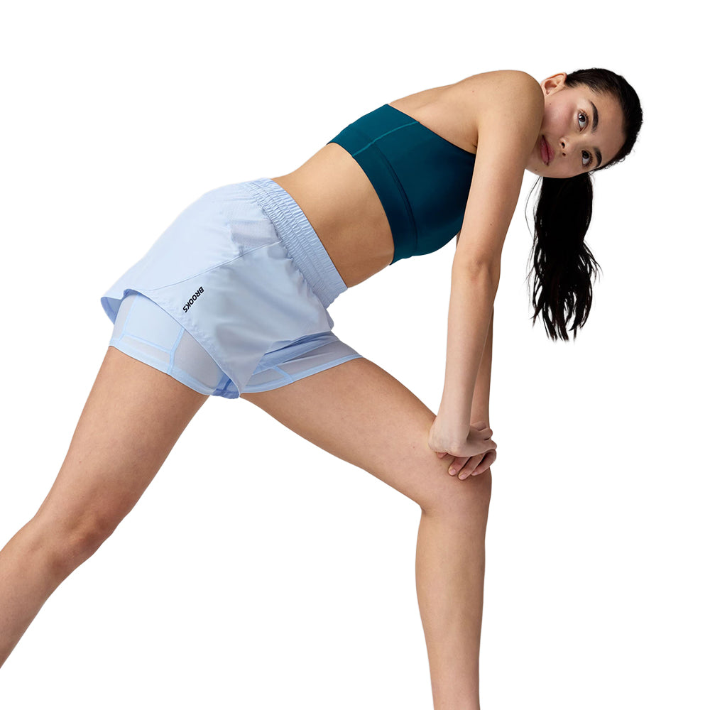 Brooks Dash 2-In-1 Short in Blue Color