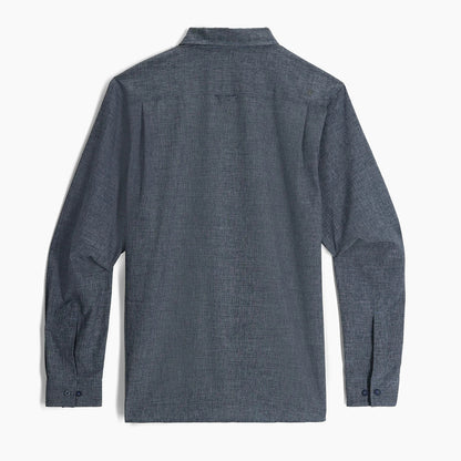 Royal Robbins Mens Amp Lite 11 L/S Tops in Blue Color