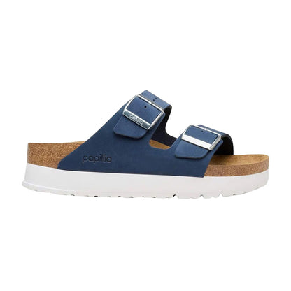 Birkenstock Arizona Flex Platform Sandals in Blue Color