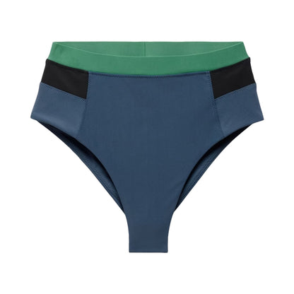 Prana Baja Bound High Rise Swimsuits in Blue Color