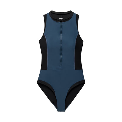 Prana Baja Bound One Piece Swimsuits in Blue Color