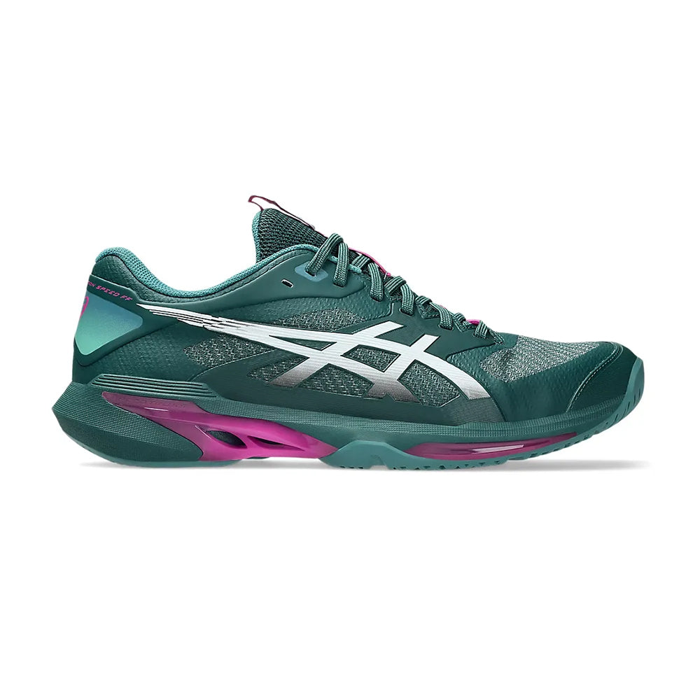 Asics Solution Speed FF 4 Tennis Shoes in Green Color
