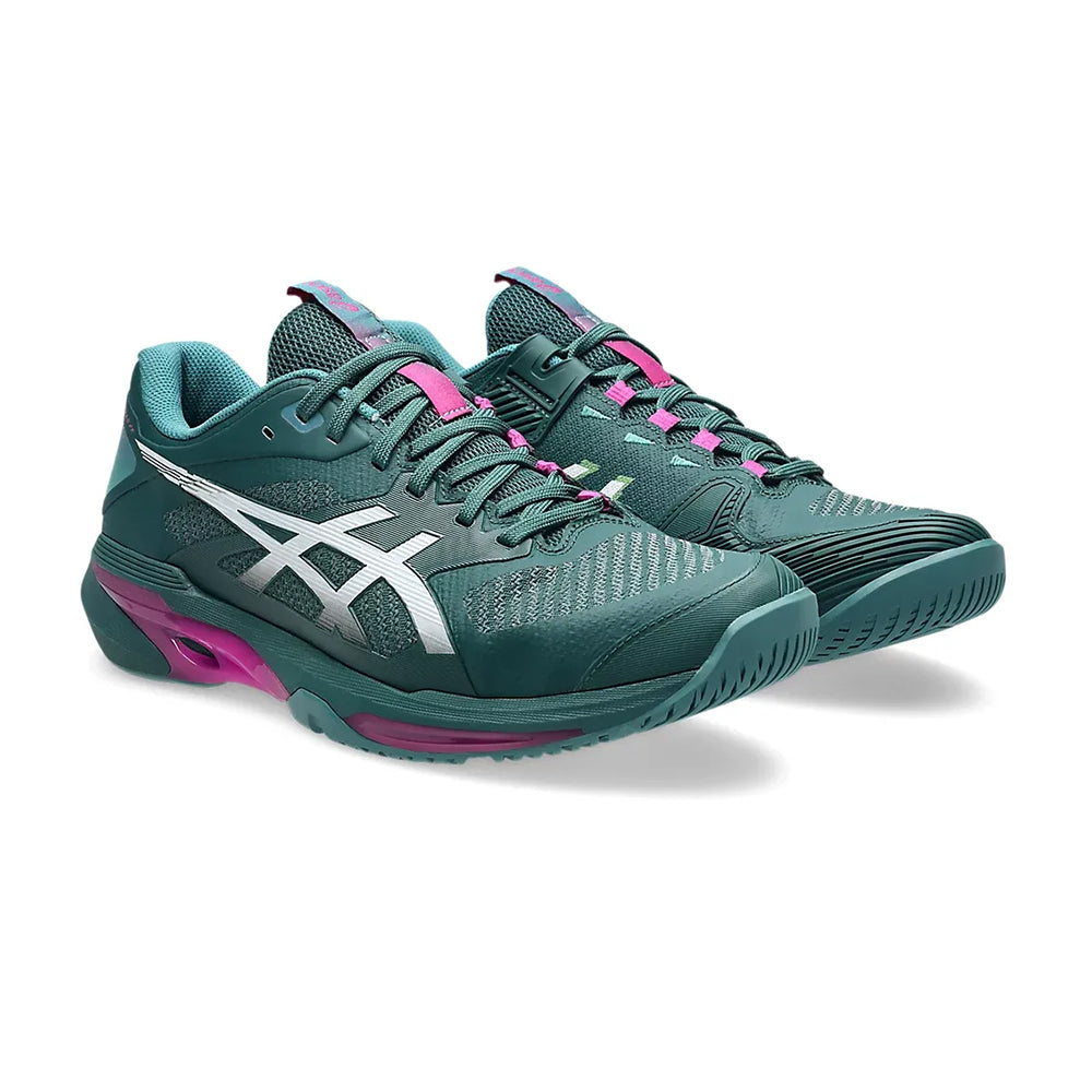 Asics Solution Speed FF 4 Tennis Shoes in Green Color