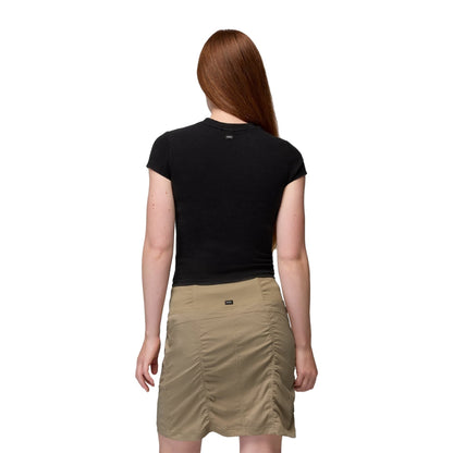 Prana Lotus Short Sleeve Tee Tops in Black Color