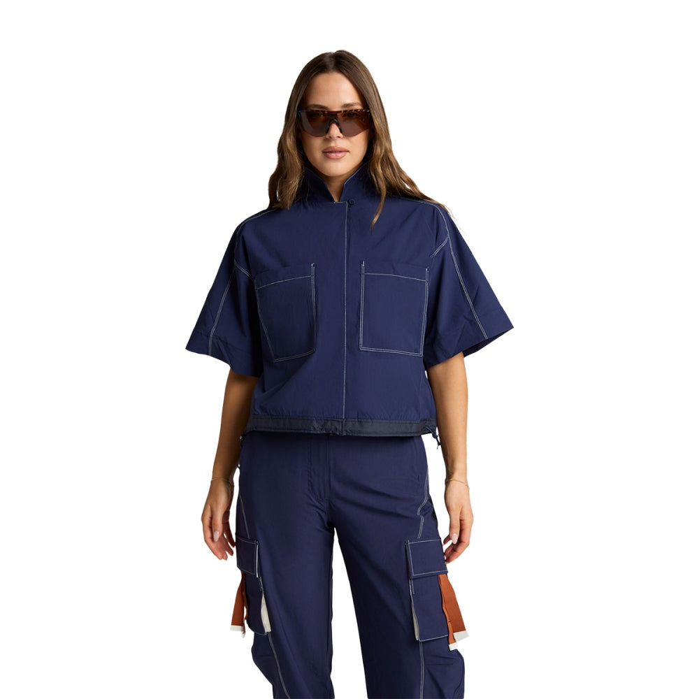 Seniq Dirtpop Trek Jacket Pullover in Blue Color