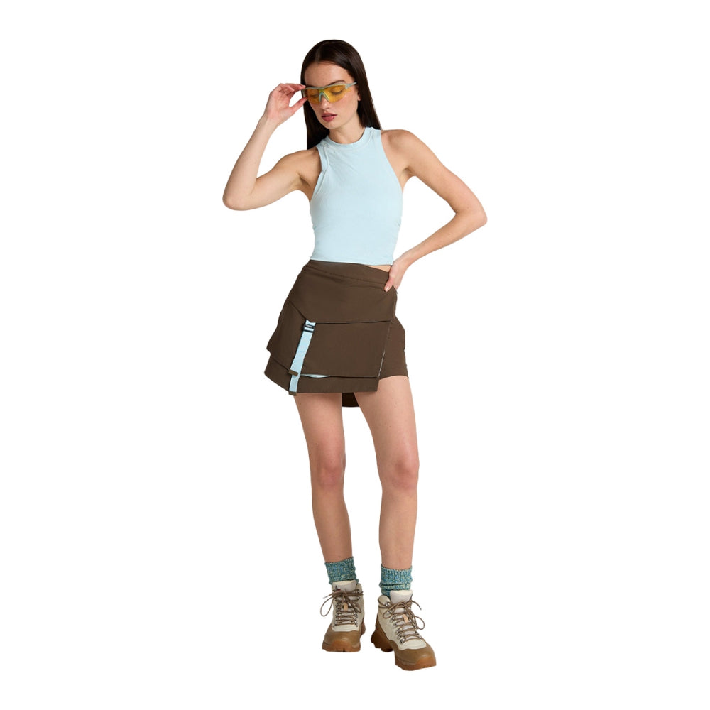 Seniq Trailmix Skort Shorts in Brown Color
