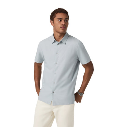 Vuori short sleeve Manhattan Button Down Tops in Green Color