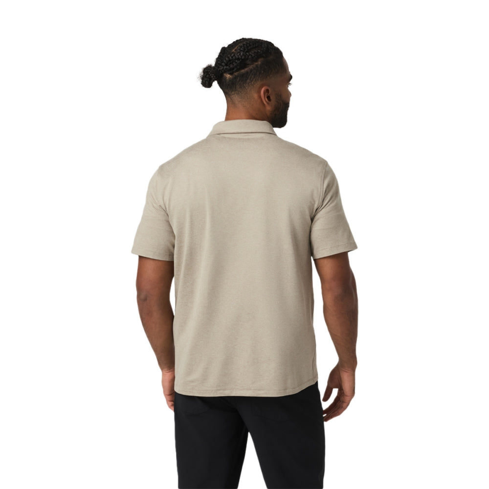 Vuori S/S Ponto Button Down Tops in Khaki Color
