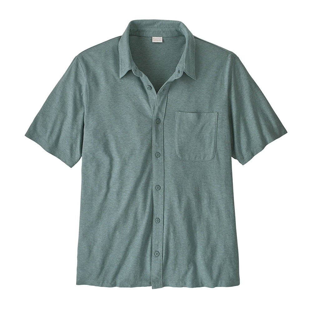 Patagonia M'S Trail Harbor Button Tops in Blue Color