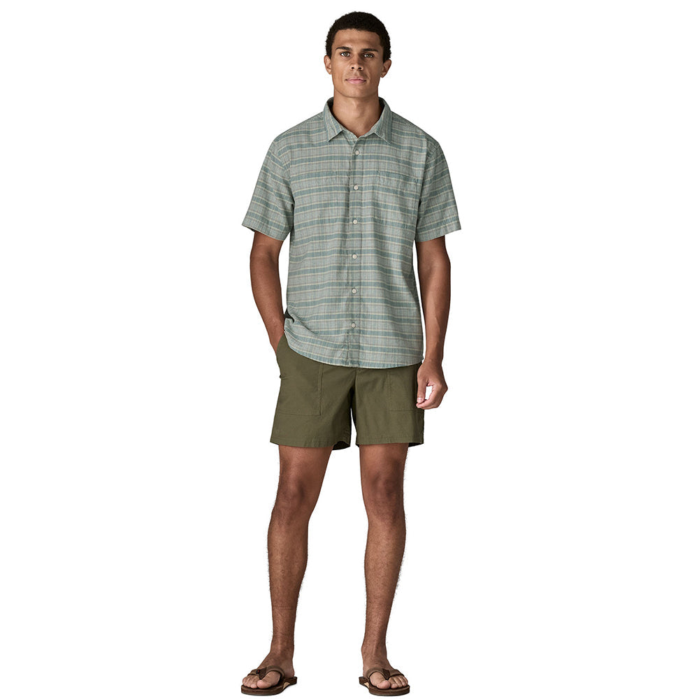 Patagonia M'S Back Step Shirt Tops in Blue Color