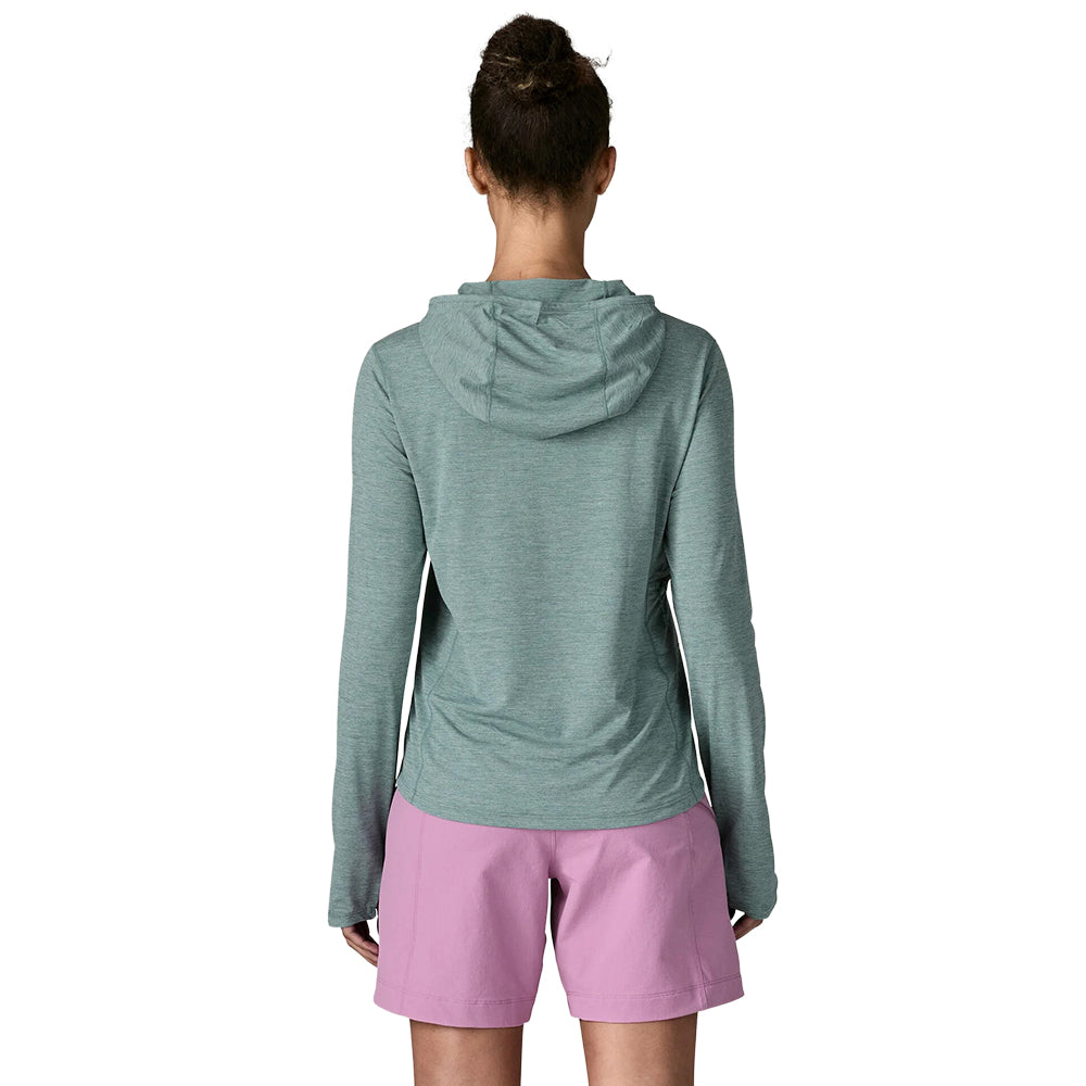 Patagonia W'S Cap Cool Sun Hoody Pullover in Green Color
